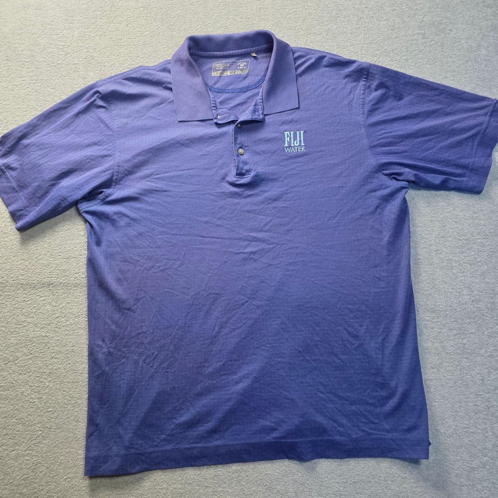Cutter Buck CB DryTec Luxe Golf Polo Shirt Mens XL Purple Fiji Water Dry Shirt